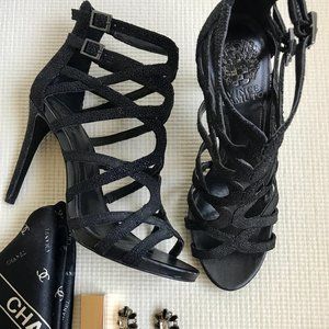 Vince Camuto "Paven" Cage Bootie Heels - Black